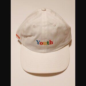 Moodswings Youth Embroidered Text Colorful White OSFM Hat Adjustable